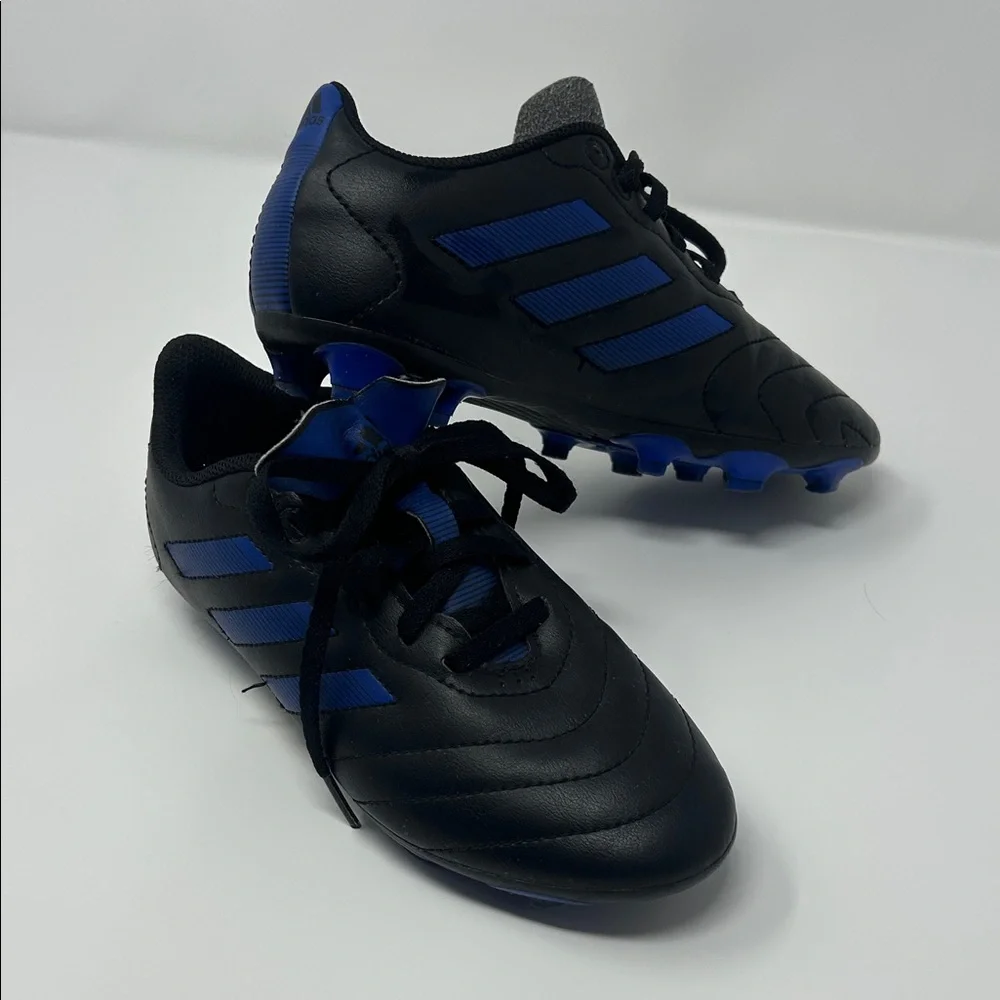 Adidas Kids Black and Blue Cleats